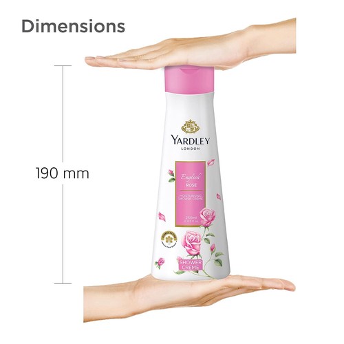 Yardley London Englische Rose Feuchtigkeits Dusche Creme für Damen Pack 250ml - Bild 5 von 8
