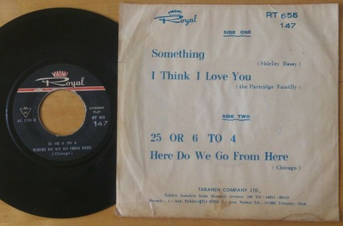 Shirley Bassey / Partridge Family / Chicago Rare Persian Only 7" Mono EP - Imagen 2 de 2