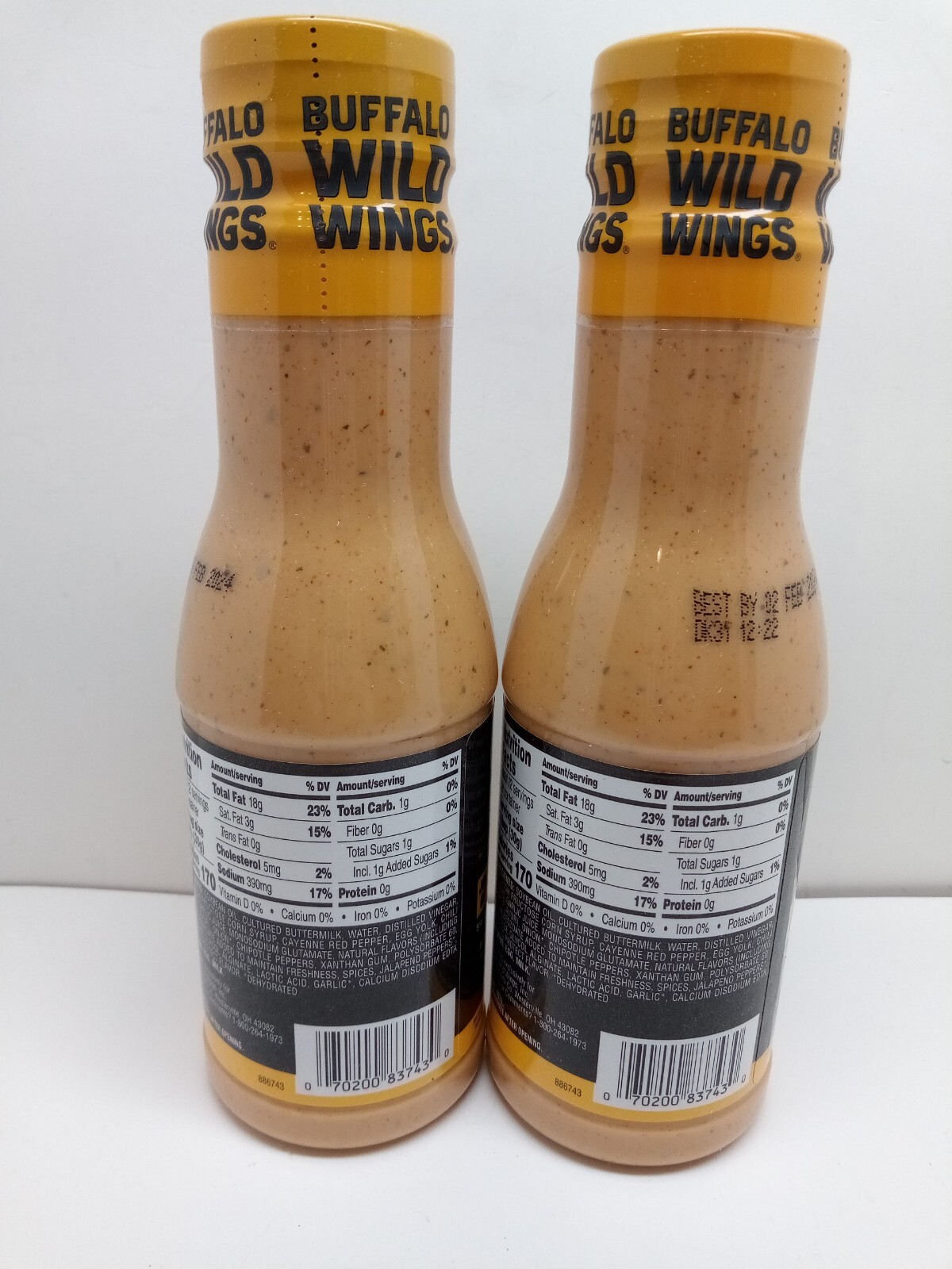 Buffalo Wild Wings Southwest Ranch Sauce Dip 12oz Bottles 2 Pack