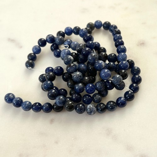 Sodalite Crystal Beads Plain Round 8 mm (26 beads) - Picture 2 of 3