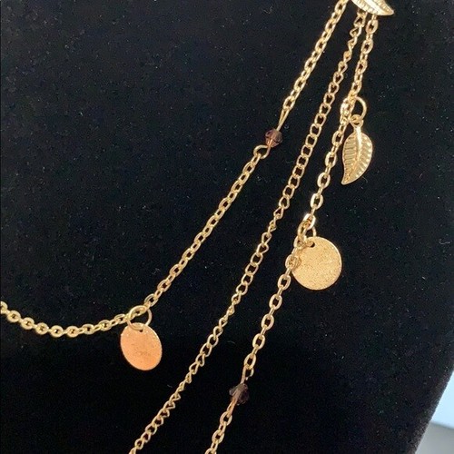3 Tier Gold Tone Necklace - Picture 2 of 8