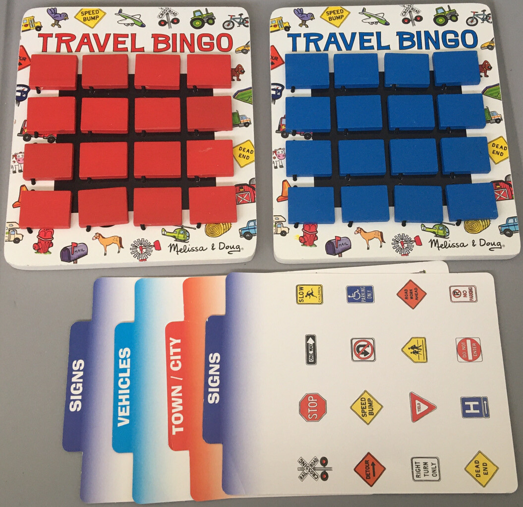 Flip to Win Wooden Games Travel Bingo