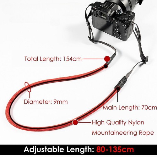 Hard Nylon Rope - Woven Mountaineering Colorful Camera Shoulder Neck Strap Belt - Picture 20 of 27