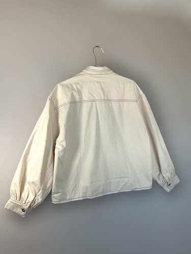 Urban outfitters Denim Shirt Size L Poet retro shacket Ecru cream by BDG - Picture 8 of 10