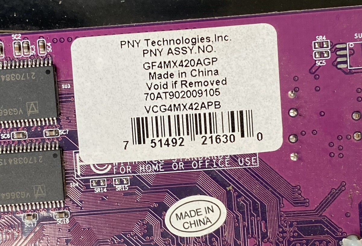 GeForce4 MX420 ロープロAGP NVIDIA GeForce 4 MX420 64MB AGP