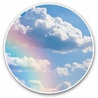 2 x Vinyl Stickers 20cm - Pretty Rainbow Clouds Sky Cool Gift #8998