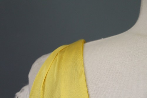 Class Roberto Cavalli Yellow Ruffle Front Sleeveless A-Line Bodycon Dress Sz 40 - Picture 19 of 24