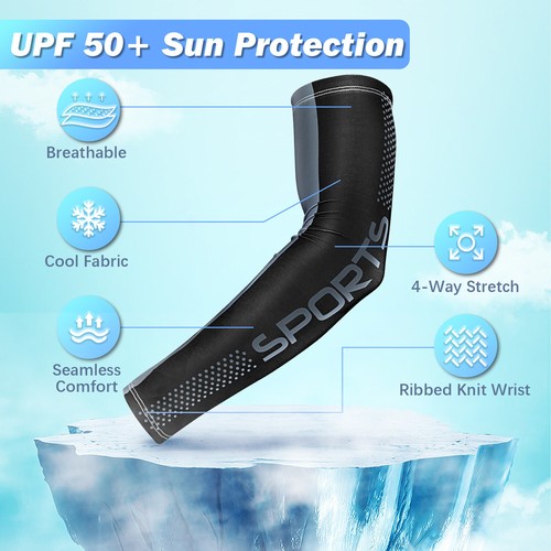 Manga de brazo seda hielo protección UV ciclismo verano secado rápido cubierta deportes al aire libre - Imagen 45 de 112