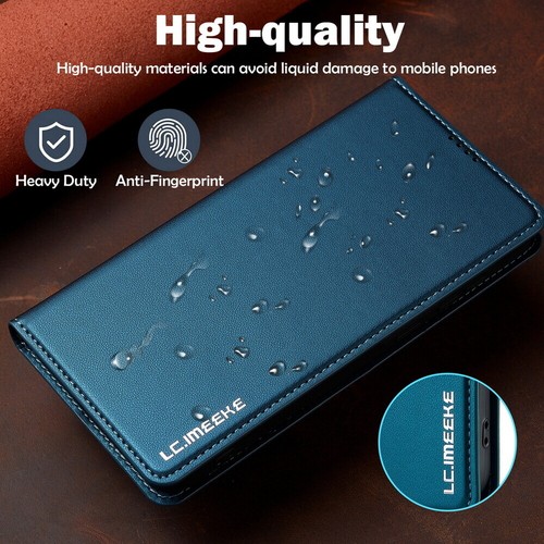 Magnetische Leder Brieftasche 2 Kartenfächer Ständer Handy Hülle für Samsung S25 S24 S23... - Bild 56 von 85