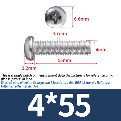 M1-M10 PHILLIPS PAN HEAD MACHINE SCREWS BOLTS A2 STAINLESS STEEL DIN 7985 - Picture 143 of 256