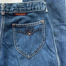 Landlubber Vintage Mid Rise Straight leg denim Jean with stars stud pocket
