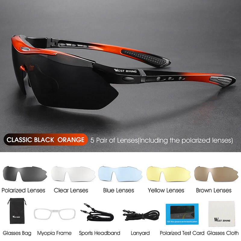 Orange lens cycling glasses sale