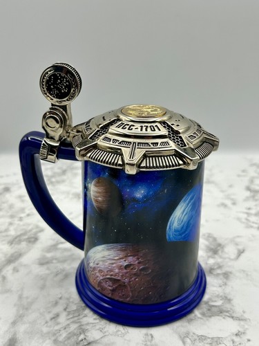 Franklin Como Nuevo Star Trek Lote Taza Tankard Emblema Reloj Bolsillo y Estuche de Cuero con Certificado de Autenticidad - Imagen 3 de 17