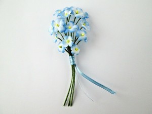 忘了 Me 无核国家蓝色胸花棉花婚礼胸花翻领胸花胸针 Ebay