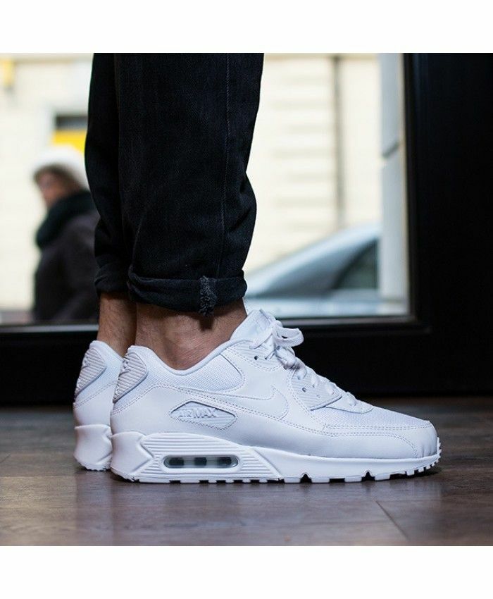 Nike Air Max 90 Weiß Herren Turnschuhe 537384-111 Nike Air Max 90 Weiß Herren Turnschuhe 537384-111