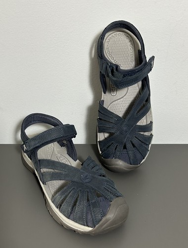 Keen Rose Sandale Leder Schuhe Damengröße 7,5 marineblau/grau 1023010 - Bild 2 von 12