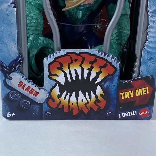 Figura de acción Street Sharks Slash clásica 30 aniversario Mattel nueva en caja sellada - Imagen 4 de 10