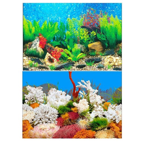 Aquarium Background Sticker Decor Fish Tank Landscape Sticker Poster Background - Picture 19 of 39