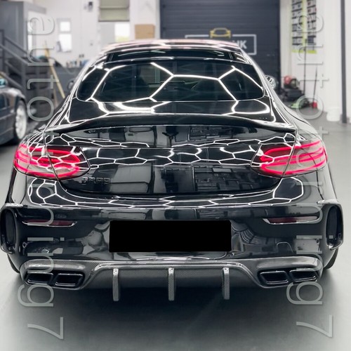 For Mercedes W205 C205 A205 C63 Coupe 15UP Real Carbon Rear Bumper Diffuser Lip - Picture 5 of 15