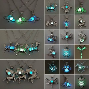 Luminous-Steampunk-Mermaid-Owl-Glow-In-The-Dark-Pendant-Necklace-Womens-Jewelry