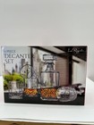 NIB LE REGALO 5 Piece Whiskey Set - 1 Decanter w/stopper and 4 Whiskey Glasses