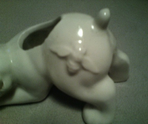 SHAWNEE Pig Planter Figurine Vintage Collectible Pottery Bee On Leg Vase 7" RARE - Picture 2 of 9