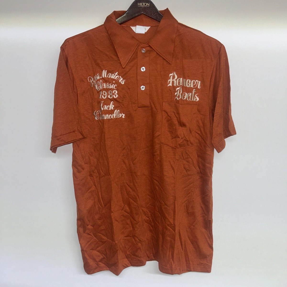 Vintage 1983 Jack Chancellor Bass Fishing Polo Shirt With
