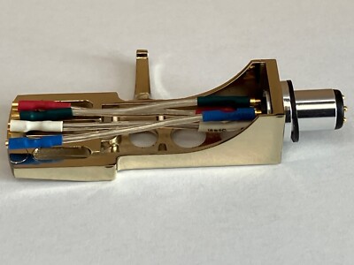 Gold Headshell + SILBERKABEL für Technics SL 1200 1210 MK2 MK3 MK5 DJ Plattenspieler