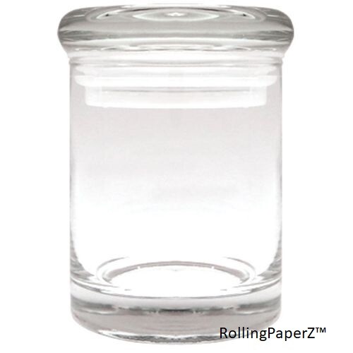 2X Plain Airtight Spice Herbs Tobacco Storage GLASS JAR 3 inch - Bild 3 von 3