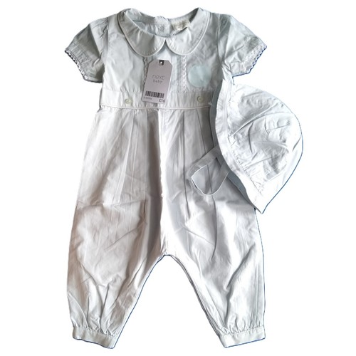 Baby Boy Occasion Romper Hat Set 3 6 9 Months Smart NEXT Outfit Traditional NEW - Picture 12 of 12