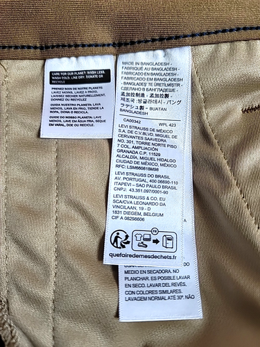 NWT Levis XX Chino Standard Tech High Stretch Men’s UPF Pants-Brown Walnut 32x32 - Photo 11 sur 11