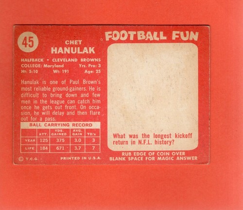 1958 Topps Football (#1-132) - Pick A Card, G-MT condition - Picture 172 of 474