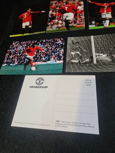 9 x Manchester United Football Player post cards Collectors Club photos - Picture 12 of 20