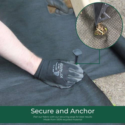 WEED CONTROL LANDSCAPE FABRIC MEMBRANE MULCH GROUND COVER 1 X 10M CUTS (VARIOUS) - Picture 30 of 121
