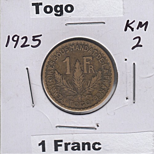 1925 TOGO 1 FRANC, TERRITOIRES·SOUS·MANDAT·DE·LA·FRANCE KM# 2 - Picture 5 of 5