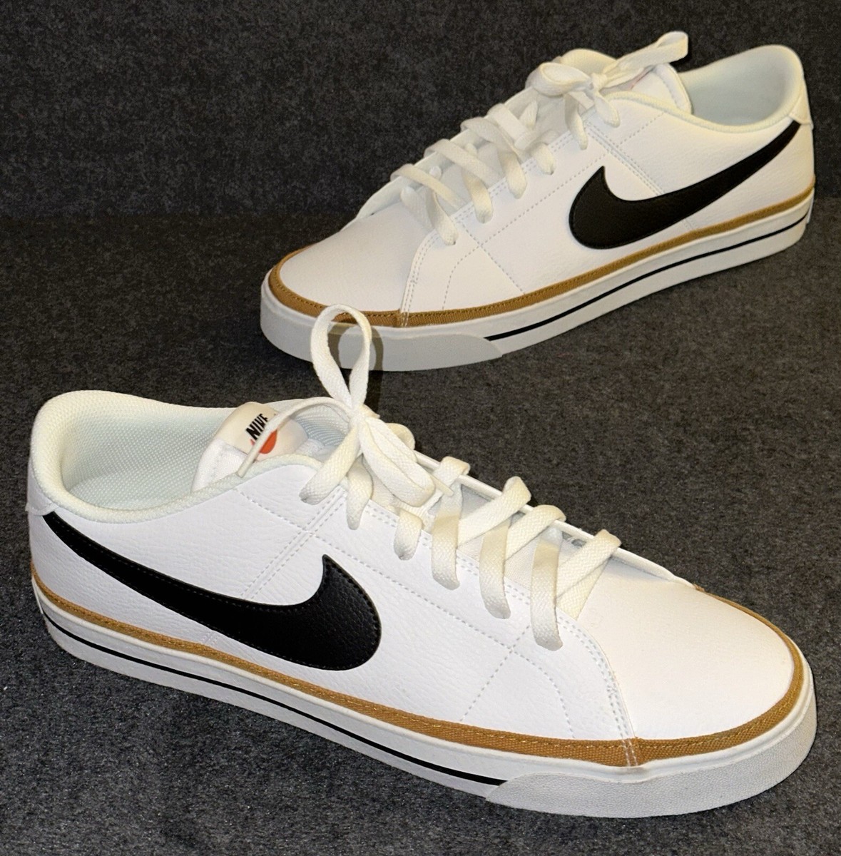 Nike Court Legacy NN White Black Desert Ochre Men Casual