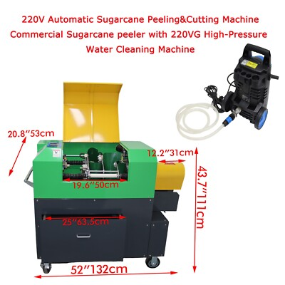 #ad 220V Automatic Sugarcane Peelingamp;Cutting MachineCommercial Sugarcane peeler $3157.70