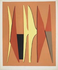 Alberto MAGNELLI : Trois motifs abstraits, Lithographie et pochoir