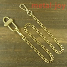 Solid Brass Keychain Lock Key Holder Fob wallet Key curb chain ring H251