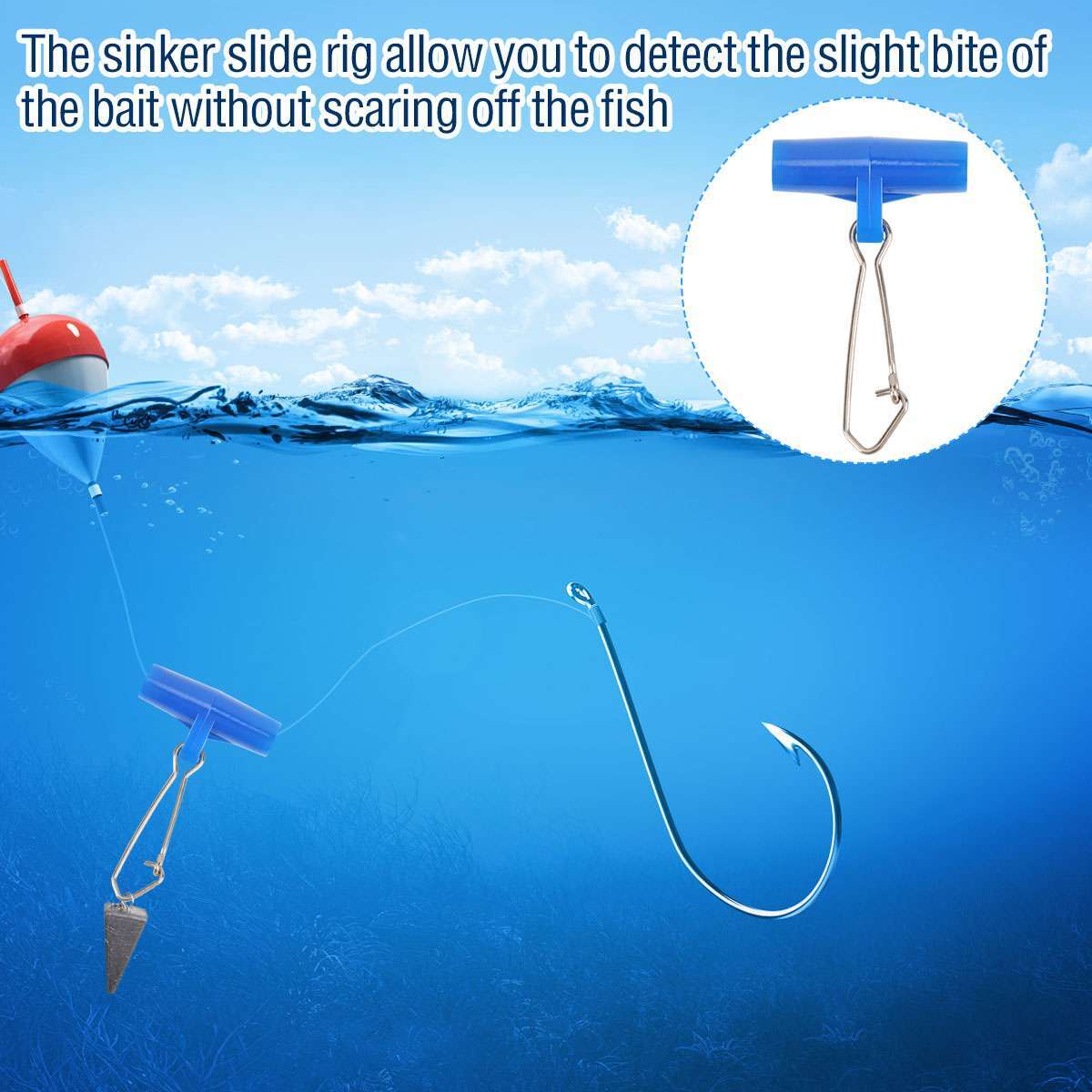 50 Pcs Sinker Slider Zip Slider High-Strength Fishing Line Sinker Slider  Slides