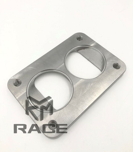 KLM T6 to DUAL 2"(FOR SCH. 40) TRANSITION TURBO FLANGE THREADED 1/2" 1018 STEEL - Bild 2 von 3