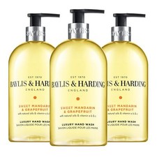 3 Pack Baylis & Harding Sweet Mandarin Grapefruit Hand Wash Vegan Friendly 500ml 6.41 per litre