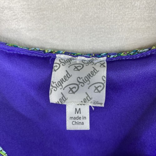 Disney D Signed Girls Dress Sz M Green Purple Medallion Full Length Sleeveless - Picture 3 of 10