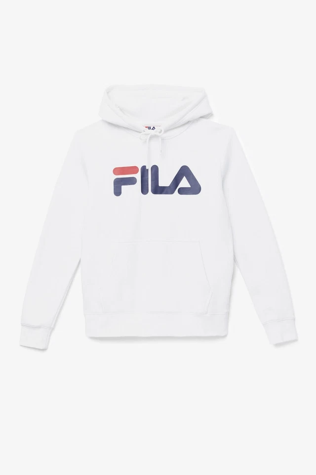 Sudadera con capucha Fila L109204 blanca con logotipo de Lucy para mujer talla pequeña Foto 3 de 4
