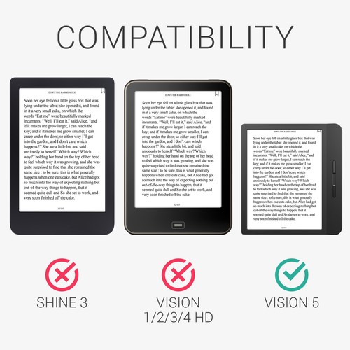 Hülle für Tolino Vision 5 eReader Klapphülle Cover e Reader Case Schutzhülle - Bild 6 von 7