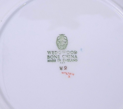 Plato de ensalada cuadrado central floral azul turquesa florentino Wedgwood 8" 632 - Imagen 4 de 4