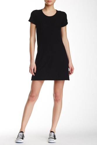Neu mit Etikett $ 165: James Perse Standard gerollte Ärmel T-Shirt Minikleid Gr: 1 (Small) - Bild 12 von 13