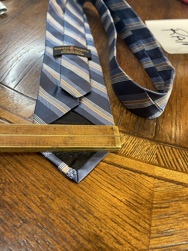 BLUE ROBERT TALBOTT HIGH END DRESS SUIT DESIGNER NECKTIE TIE FREE SHIPPING - Picture 4 of 4
