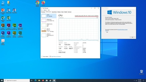 DELL T5810 E5-1620v4 WiFi-6 BT-5.1 32GB 512G NVMe Win10ENT Adobe CS6 Office 2016 - Picture 11 of 12