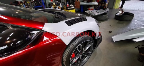 Guardabarros parciales de fibra de carbono ala trasera DNC de fibra de carbono para McLaren MP4-12C 650S - Imagen 4 de 6